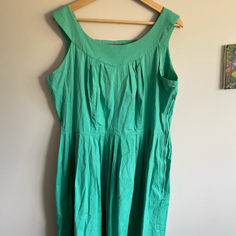 Bettie Page Teal Retro Dress